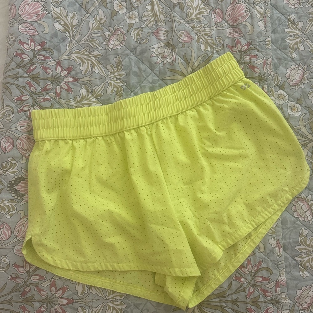 DSG Neon Yellow Women's Athletic Running Shorts